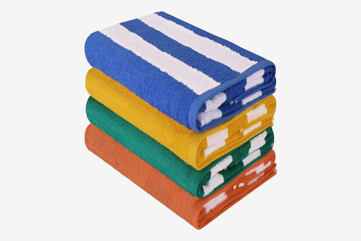 Utopia Towels Cabana Stripe Beach Towels (4 Pack, Multicolor)